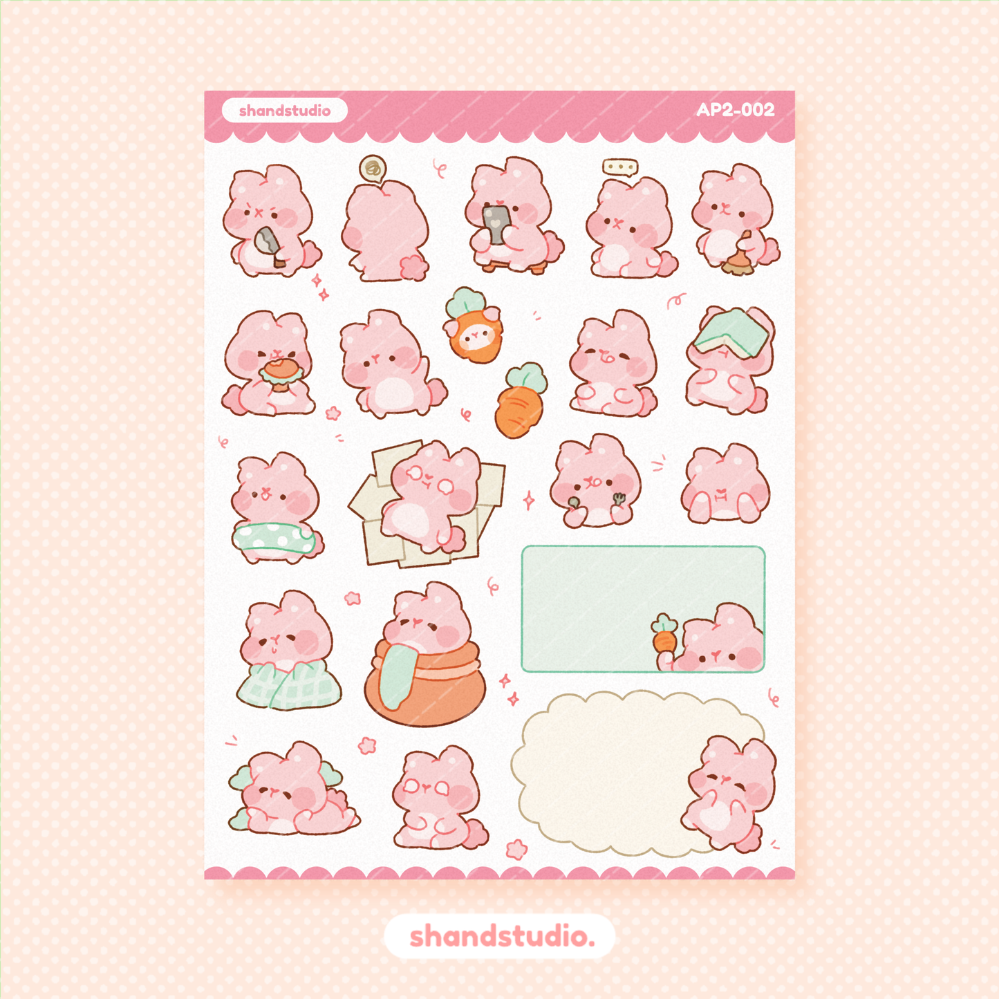 Bunny Planner Sticker Sheet