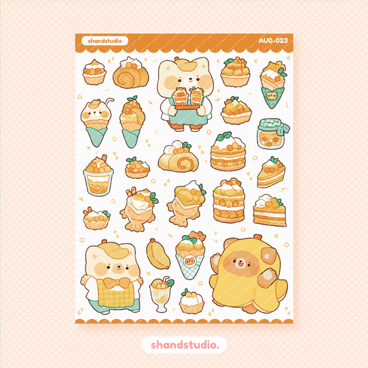 Bear Pastries and Desserts #2 Planner Sticker Sheet