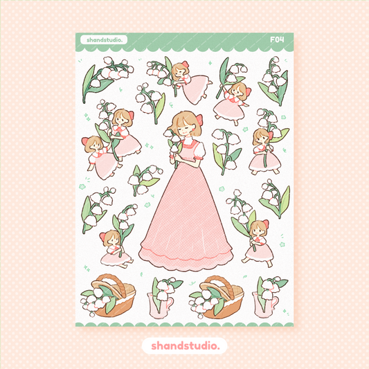 Lily of the Valley Princess Sticker Sheet