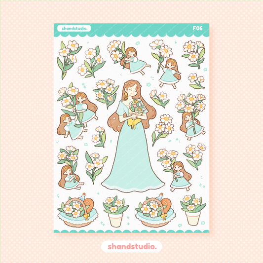 Daisy Princess Sticker Sheet