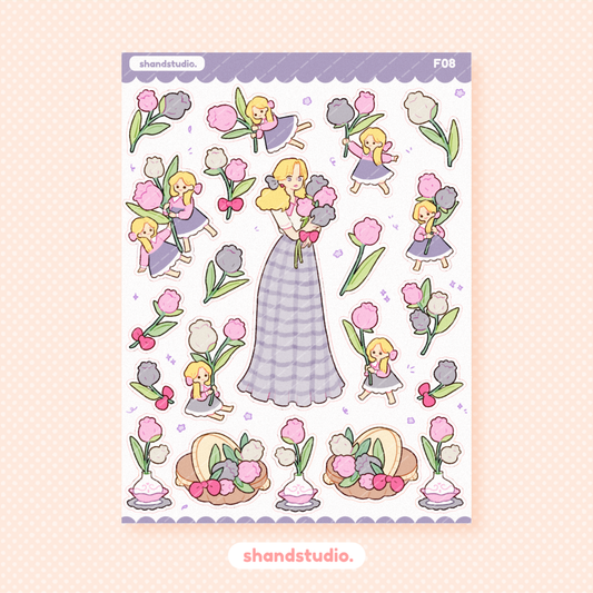 Purple Bells Princess Sticker Sheet