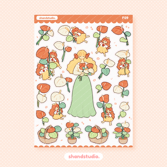 Anthurium Princess Sticker Sheet
