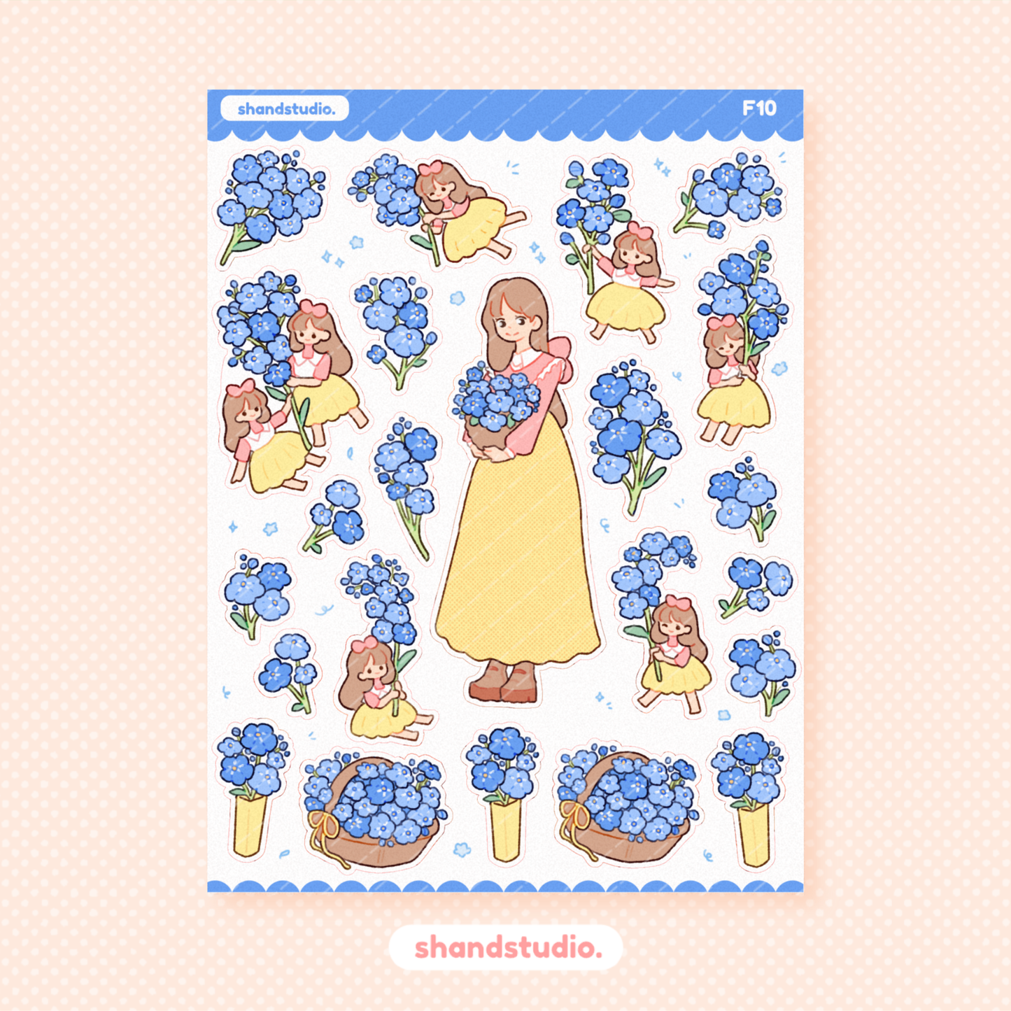 Forget Me Not Princess Sticker Sheet