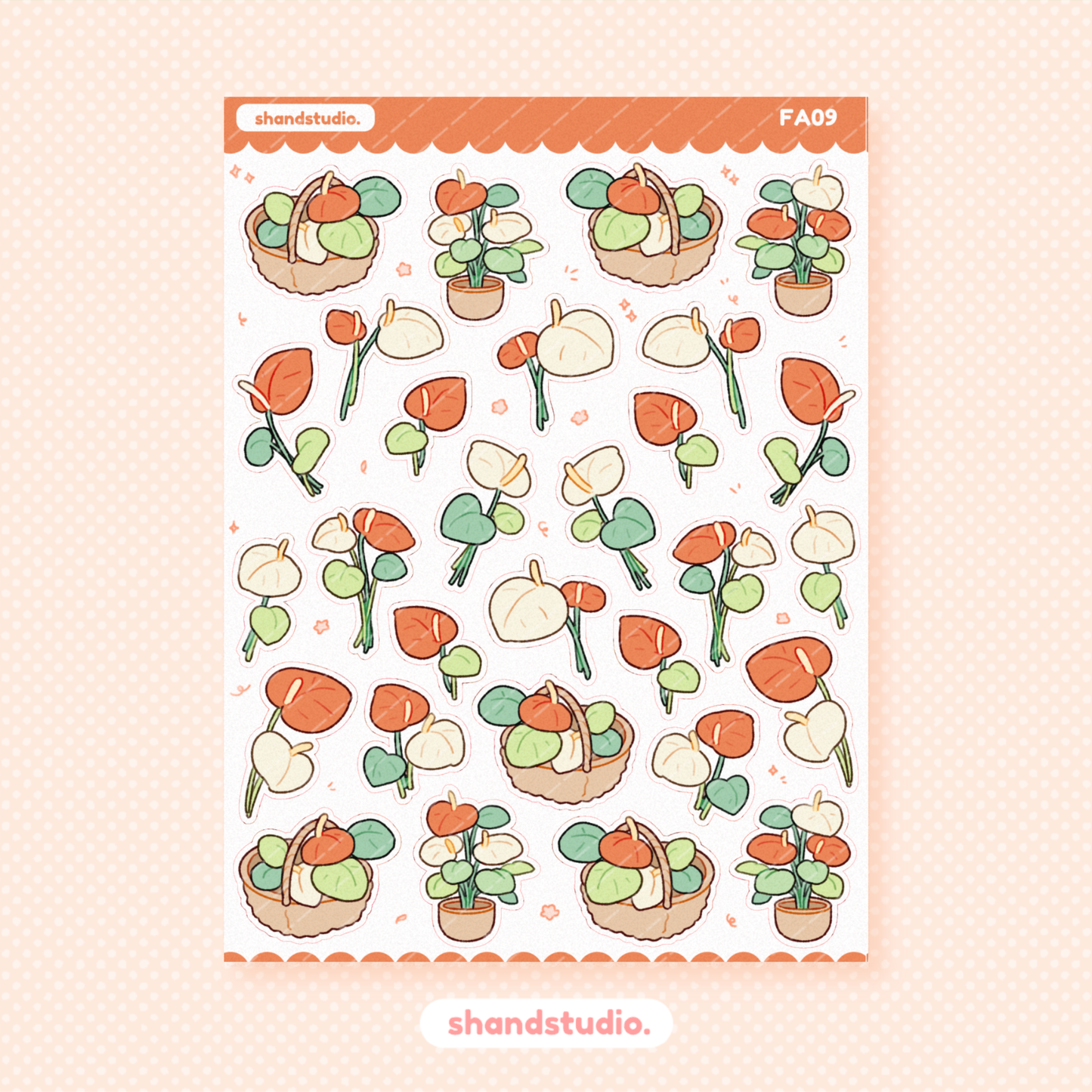 Anthurium Princess Sticker Sheet