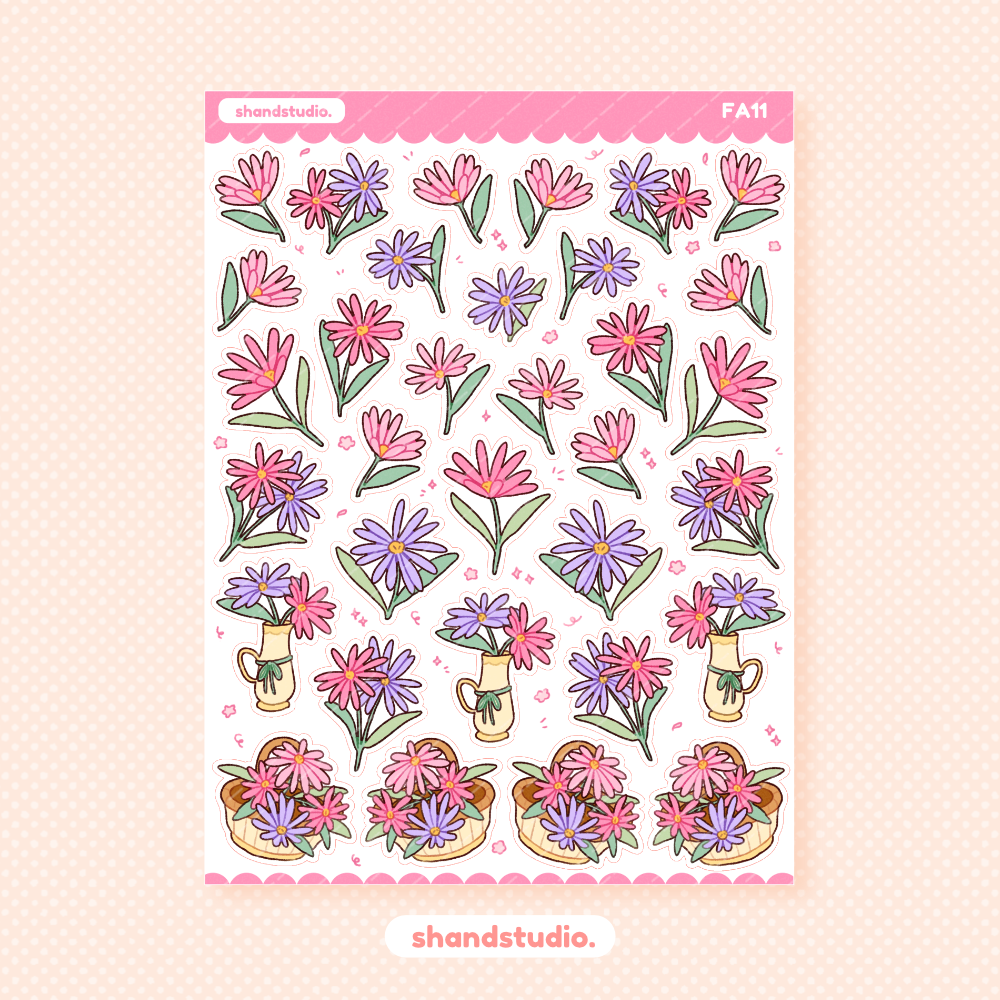 Aster Princess Sticker Sheet