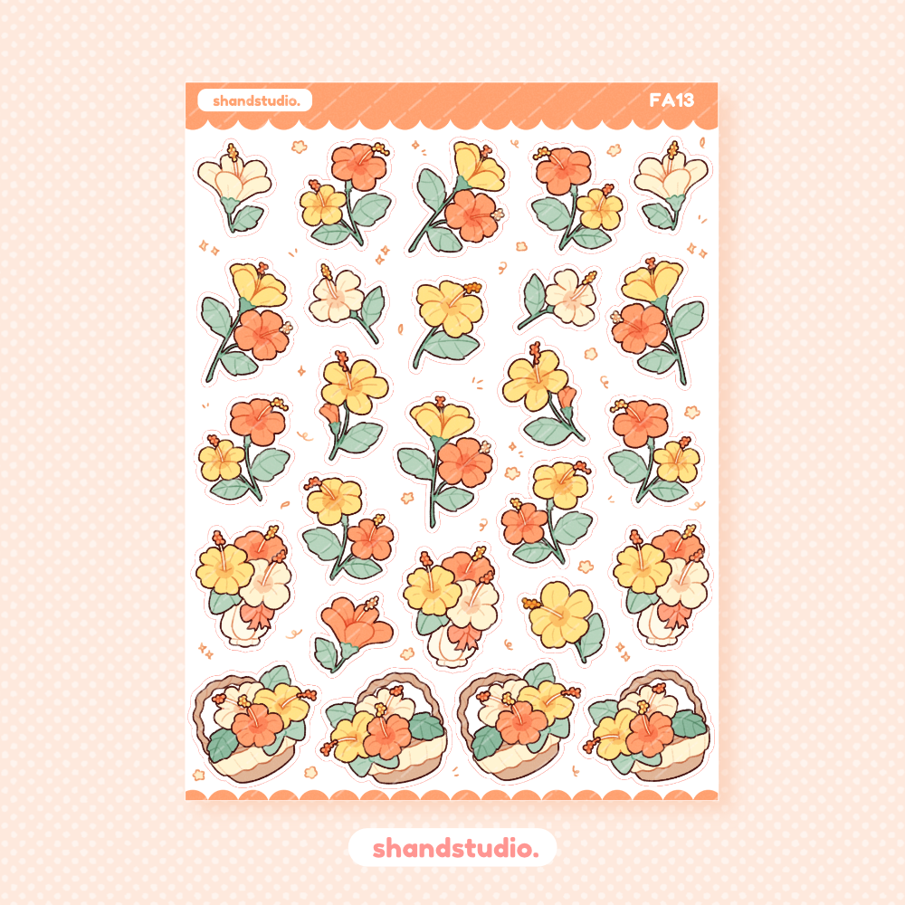 Gumamela/Hibiscus Princess Sticker Sheet