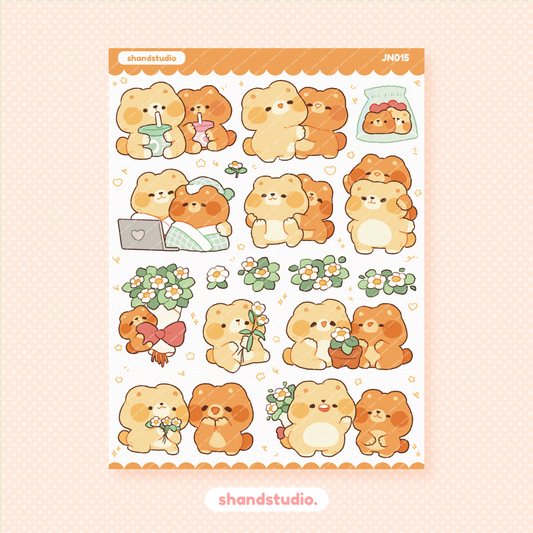 Bear Mini Date Sticker Sheet