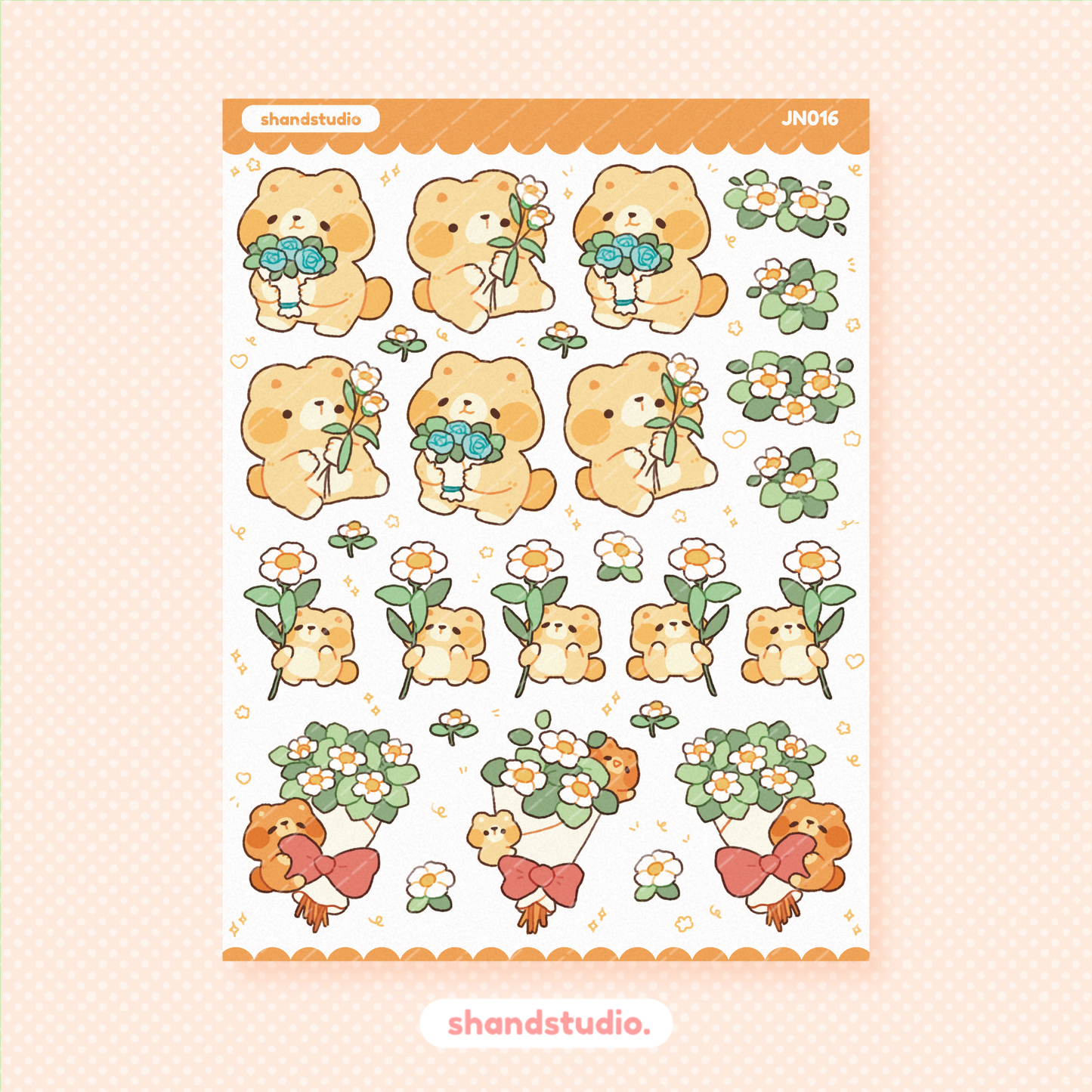 Bear Mini Date Sticker Sheet