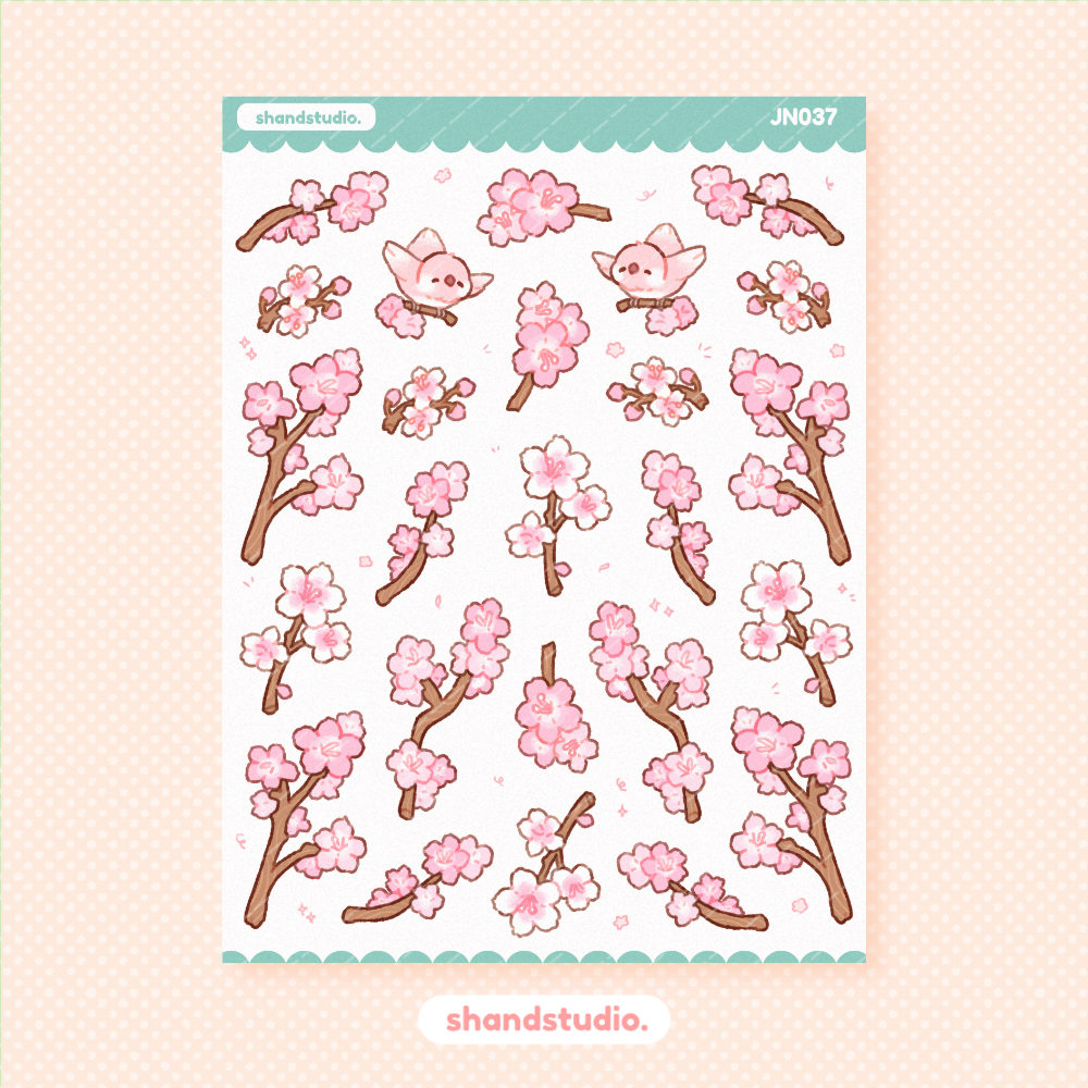 Sakura Blooms Mini Sticker Sheet