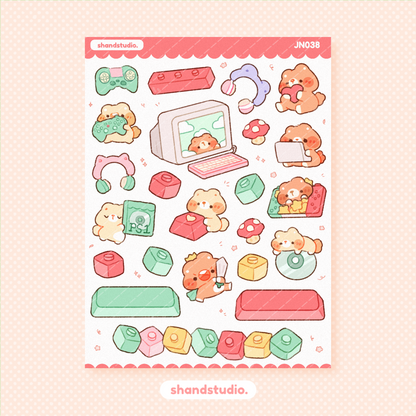 Gaming Bears Mini Sticker Sheet