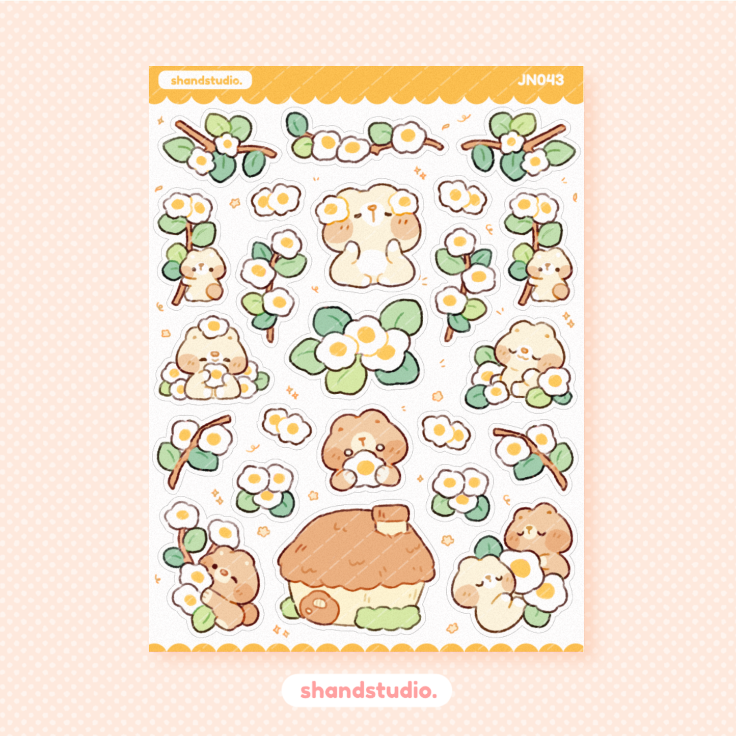 Daisy Bears Mini Sticker Sheet