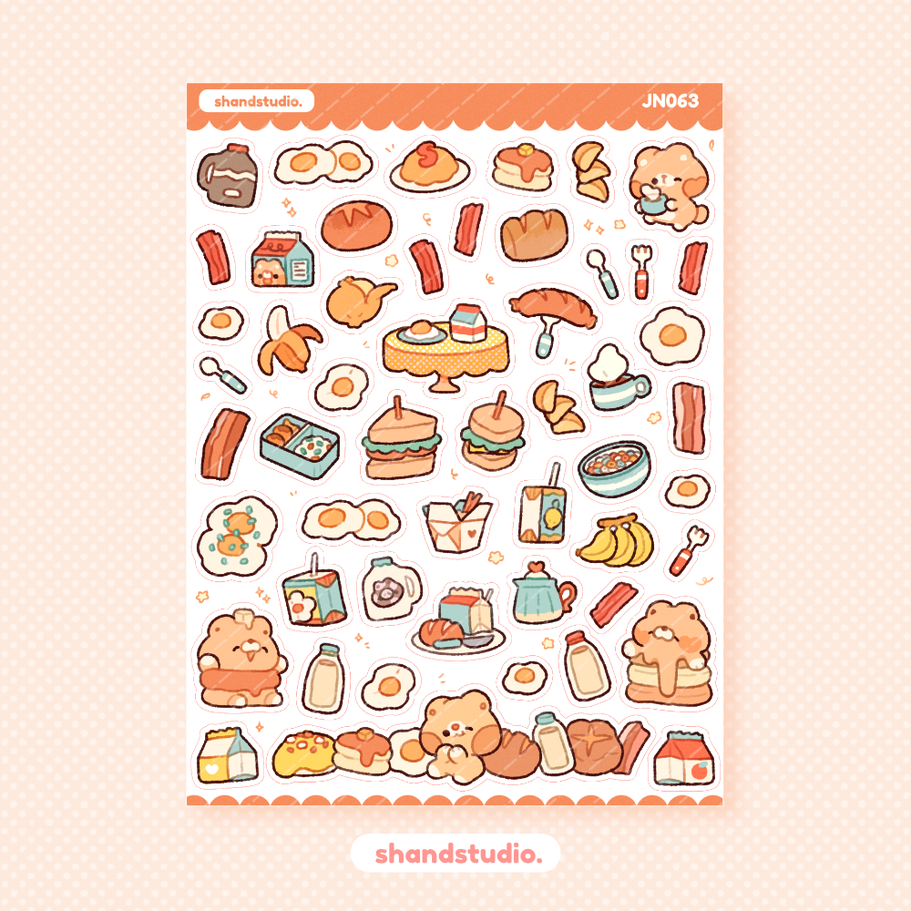 Bear’s Breakfast Bar Mini Sticker Sheet