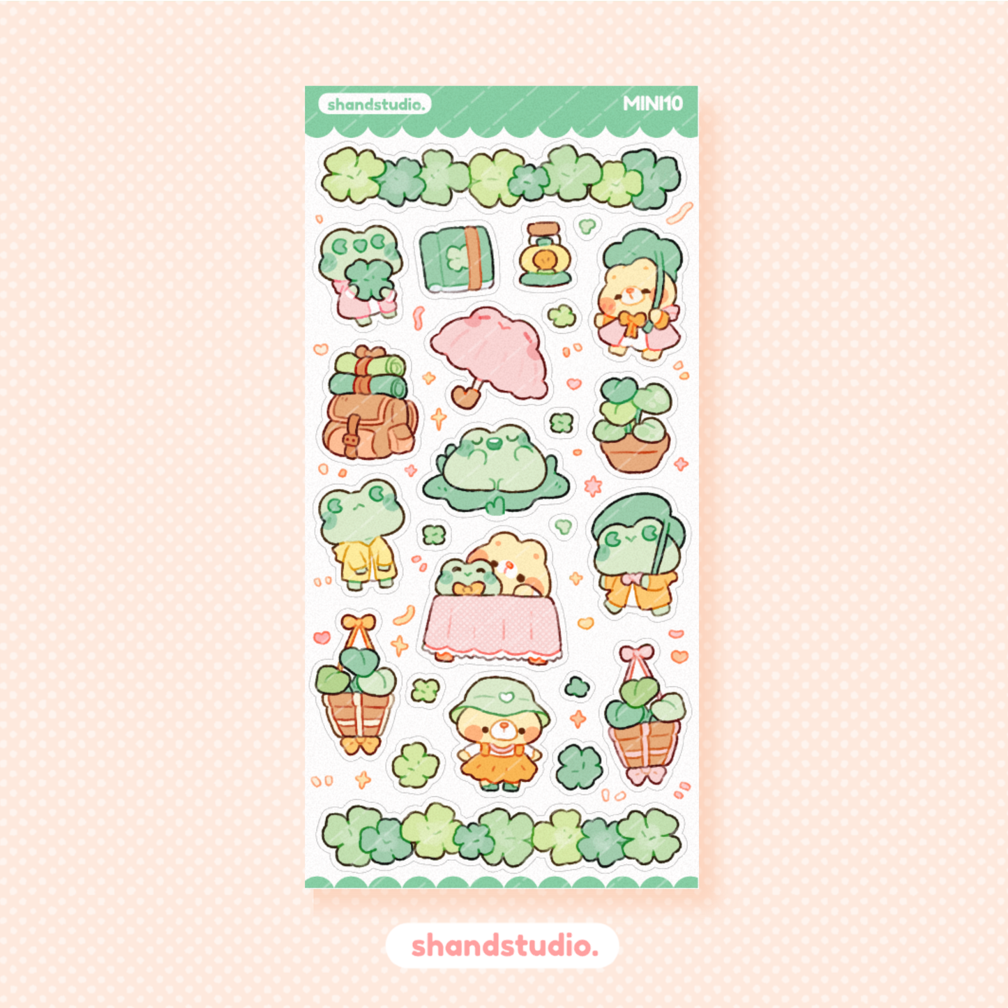 Little Bear and Froggo Mini Sticker Sheet