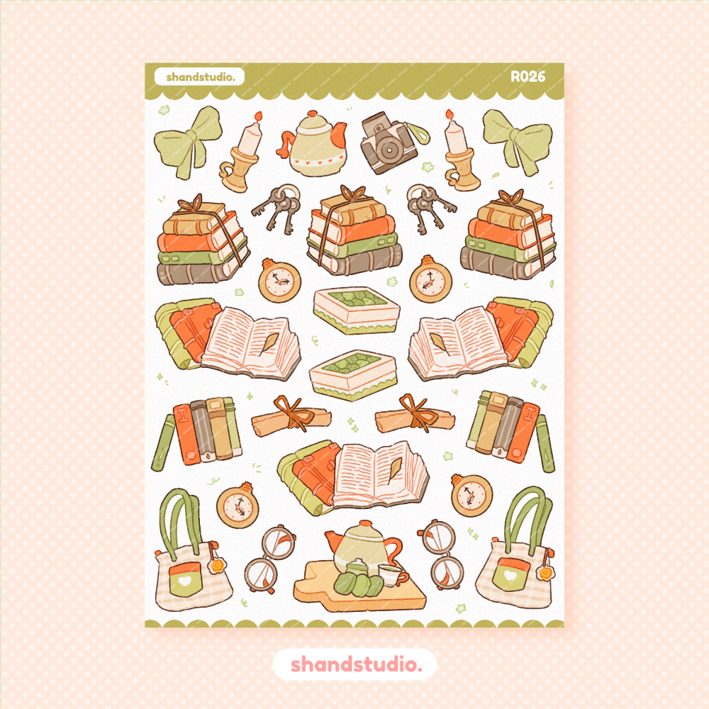 Bears and Macha Themed Sticker Sheet