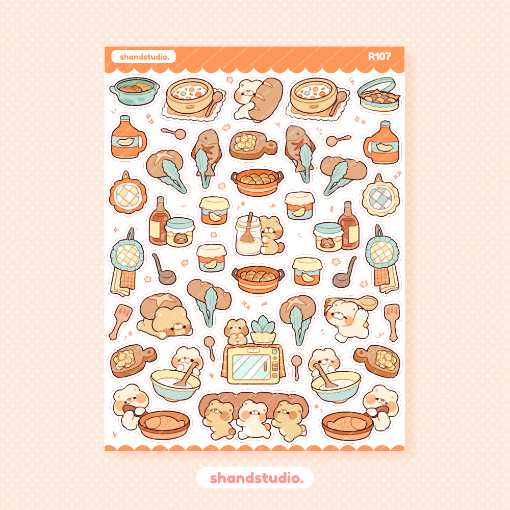 Mama Bear's Kitchen Sticker Sheet