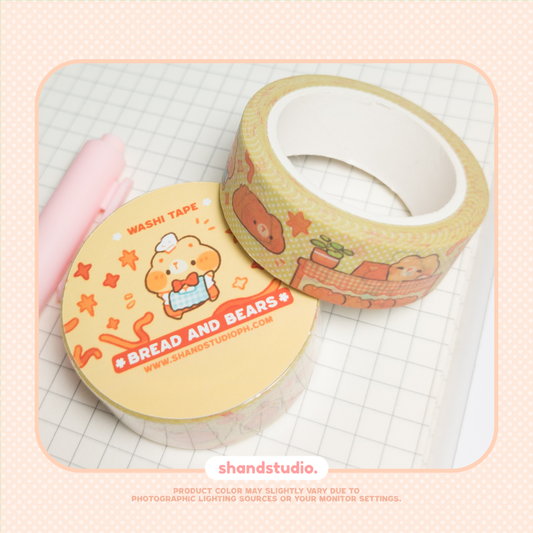 Cute Breads and Bears Washi Tape