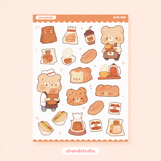 Bear Cafe Bakery Themed Cute Pastries
