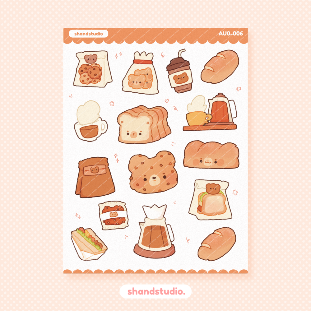 Bear Cafe Bakery Themed Cute Pastries