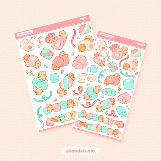 Soft Marshmallow Bears Mini Sticker Sheet
