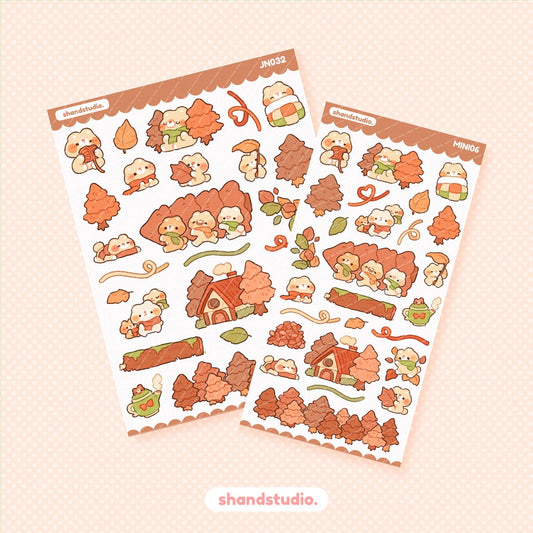Autumn Bear Mini Sticker Sheet