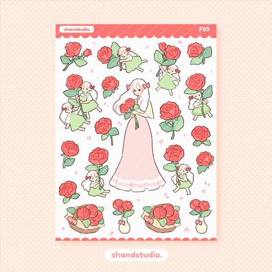 Rose Princess Sticker Sheet