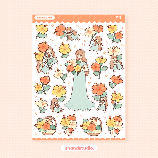 Gumamela/Hibiscus Princess Sticker Sheet