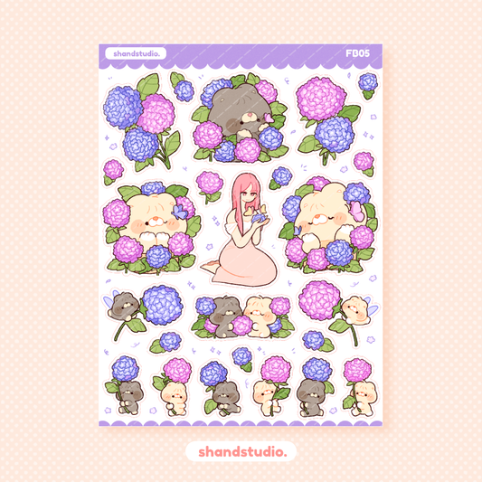 Hydrangea Garden Sticker Sheet