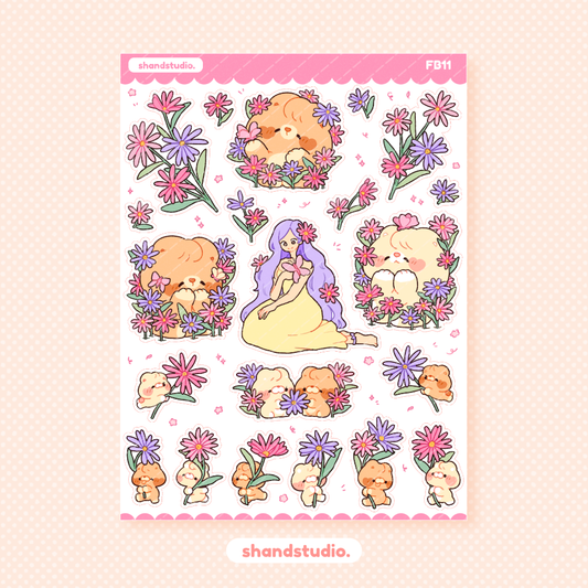 Aster Garden Sticker Sheet