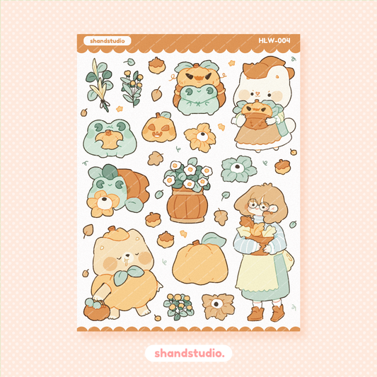 Halloween #3: Autumn Pumpkins Sticker Sheet