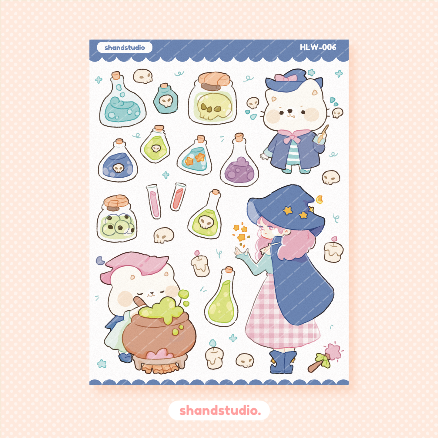 Halloween #4: Cute Witchcraft Sticker Sheet