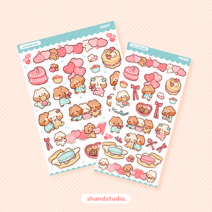 Lovely Bear Cafe Mini Sticker Sheet