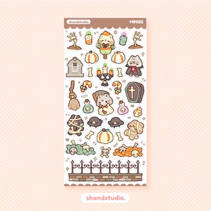 Halloween Graveyard Shift Mini Sticker Sheet