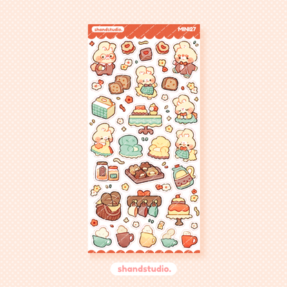 Classy Red Cafe Mini Sticker Sheet