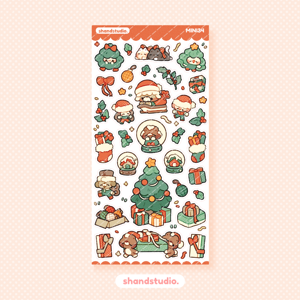 Little Christmas Friends Mini Sticker Sheet