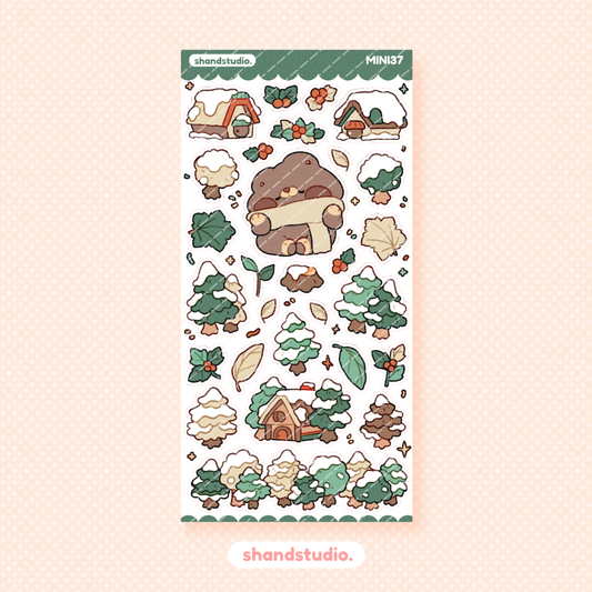 The Snowy Barn Mini Sticker Sheet