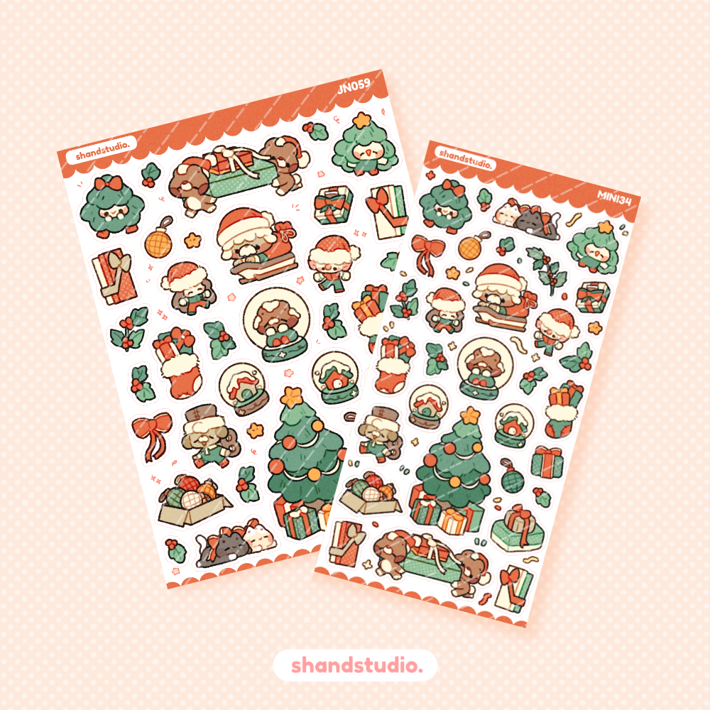 Little Christmas Friends Mini Sticker Sheet