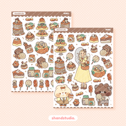 Cute Treats Themed Sticker Sheet