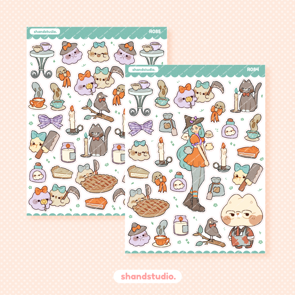 Haunted Ghosts Themed Sticker Sheet