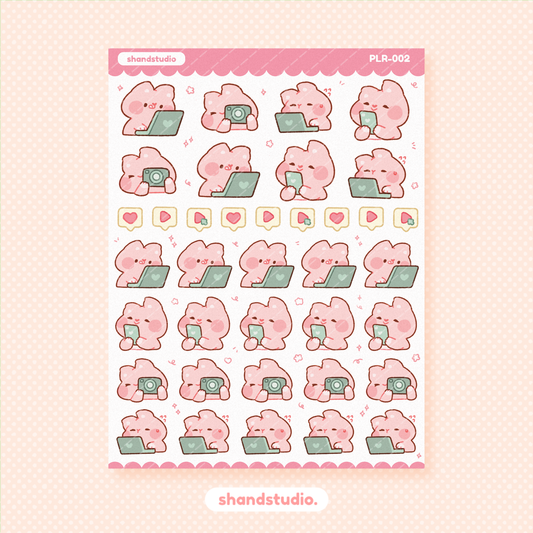 Bunny Social Media Sticker Sheet