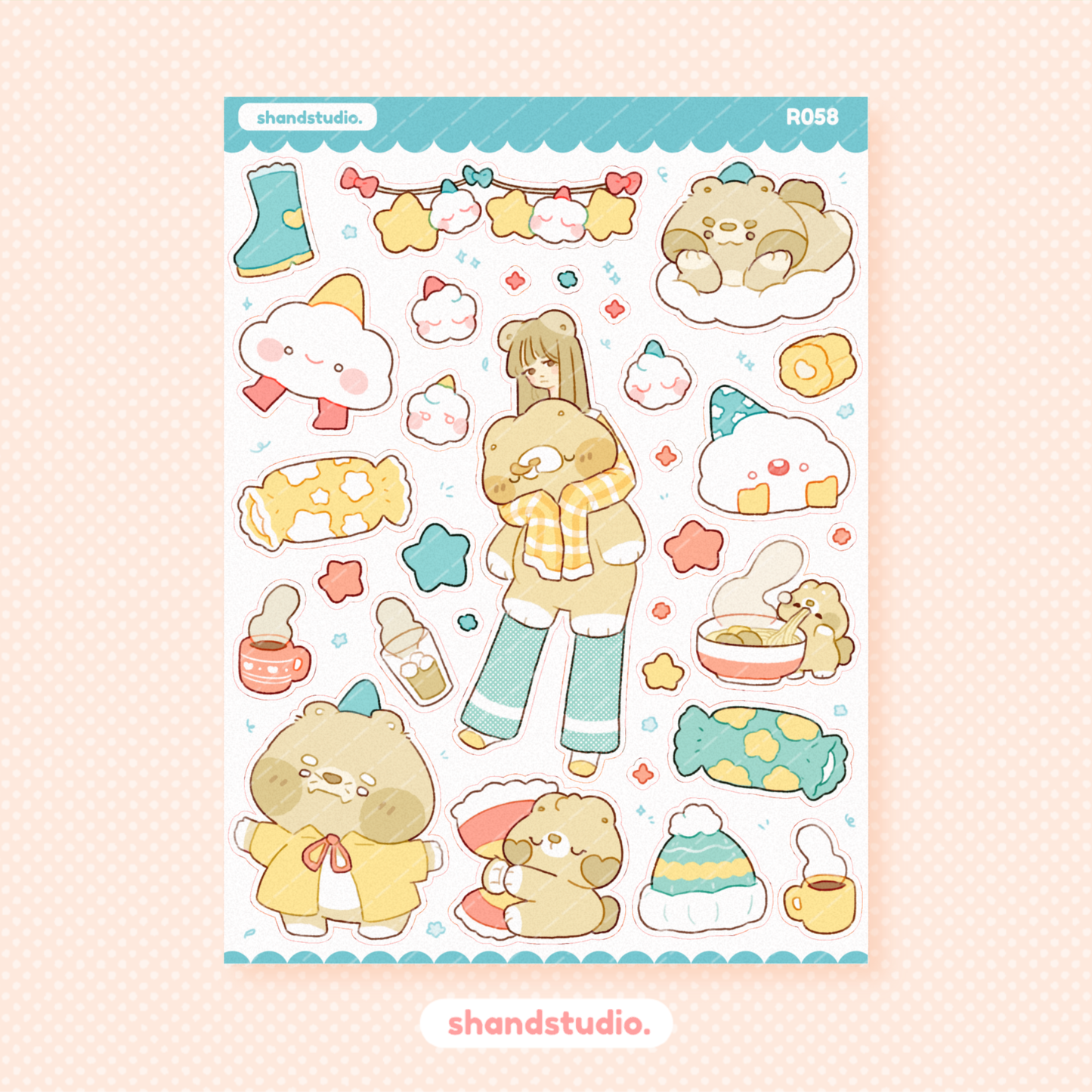 Cozy Sleep Theme Sticker Sheet