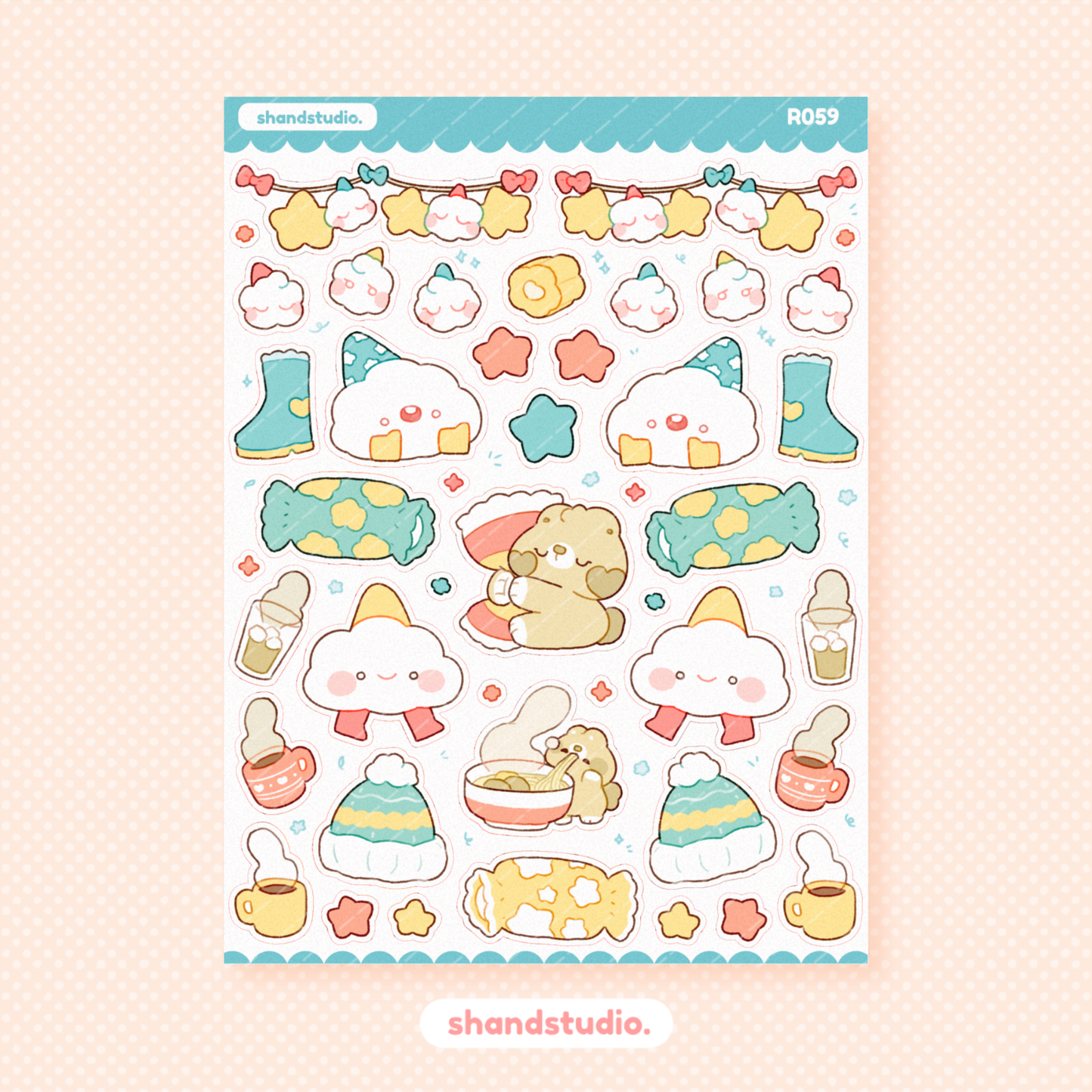 Cozy Sleep Theme Sticker Sheet