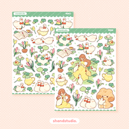 Duck Pond Theme Sticker Sheet