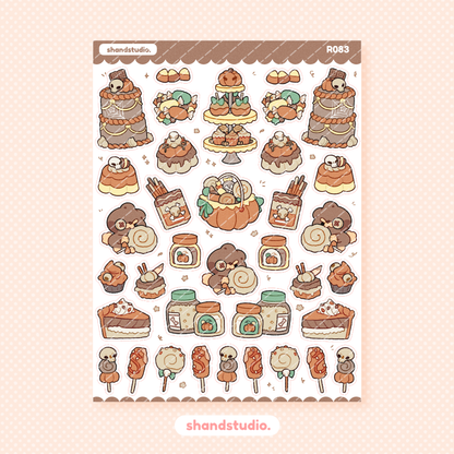 Cute Treats Themed Sticker Sheet