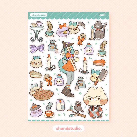 Haunted Ghosts Themed Sticker Sheet