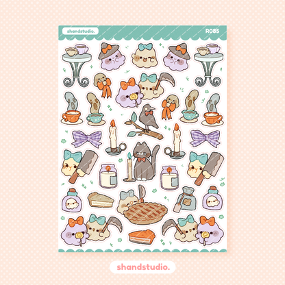 Haunted Ghosts Themed Sticker Sheet