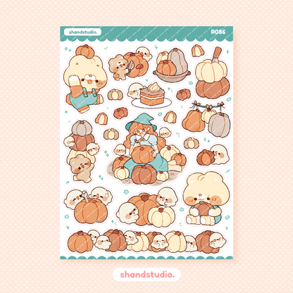 Carving Party Themed Sticker Sheet