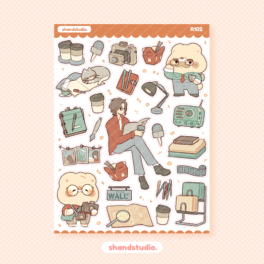 Cute Bear News Break Theme Sticker Sheet