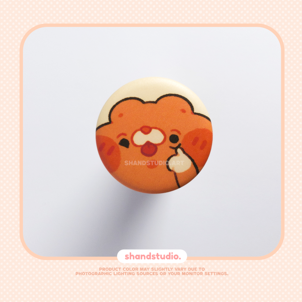 Bear Silly Bleh 1.25" Button Pin