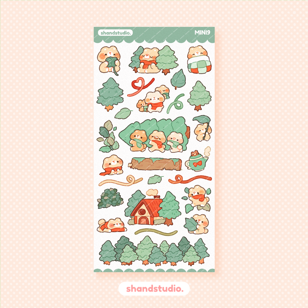 Winter Bears Mini Sticker Sheet