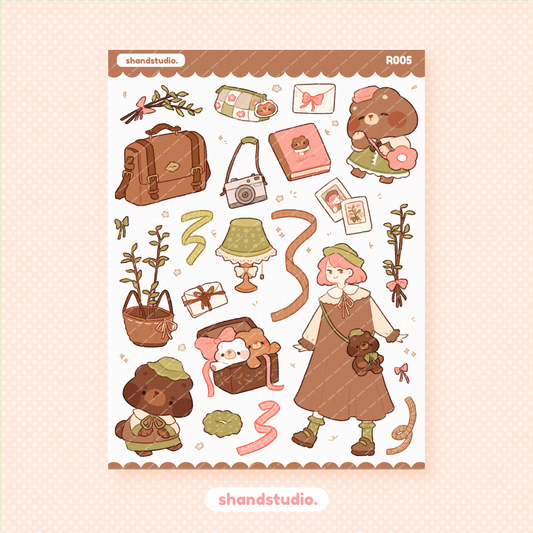 Dark Academia Theme Sticker Sheet #1